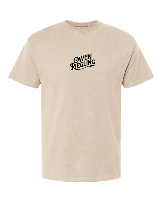 Owen Riegling Core tee in Sand- Front